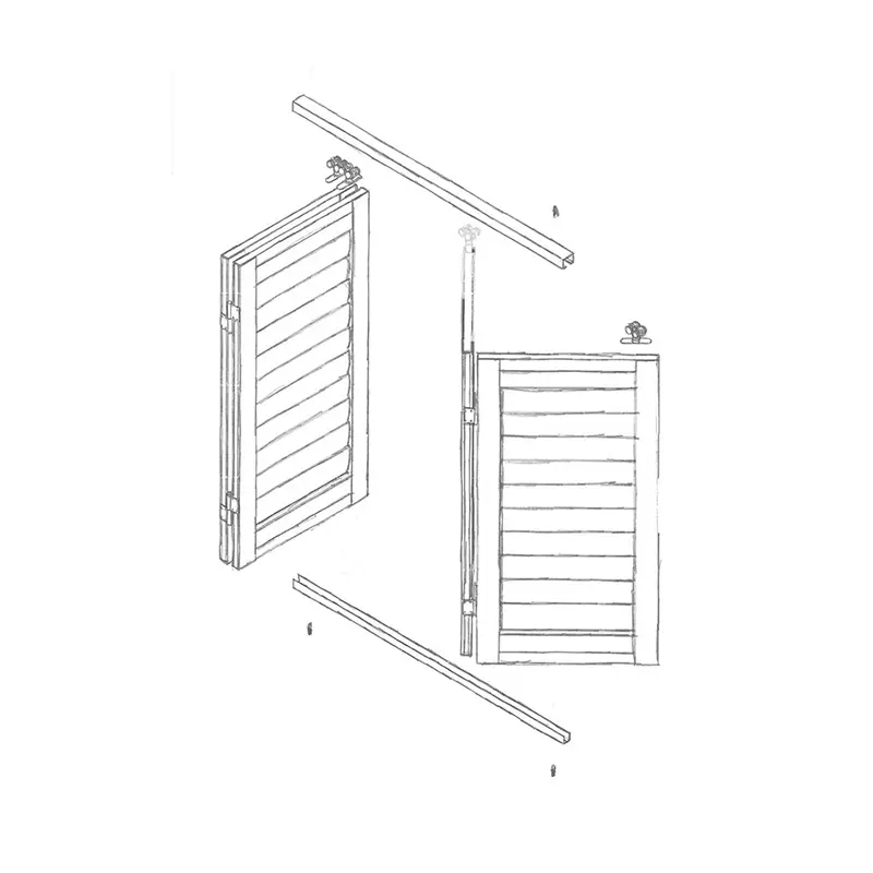 Aluminum panlabas na natitiklop na shutter aluminyo shutter