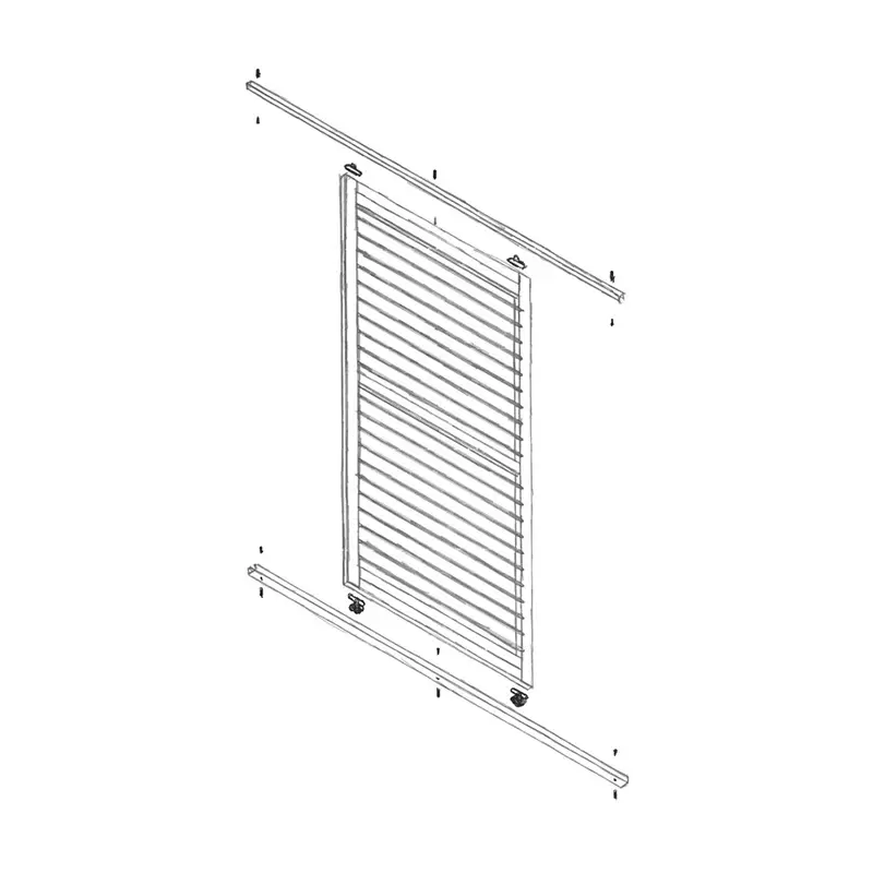 Aluminium Internal Sliding Shutter Aluminium Louvers Produsen