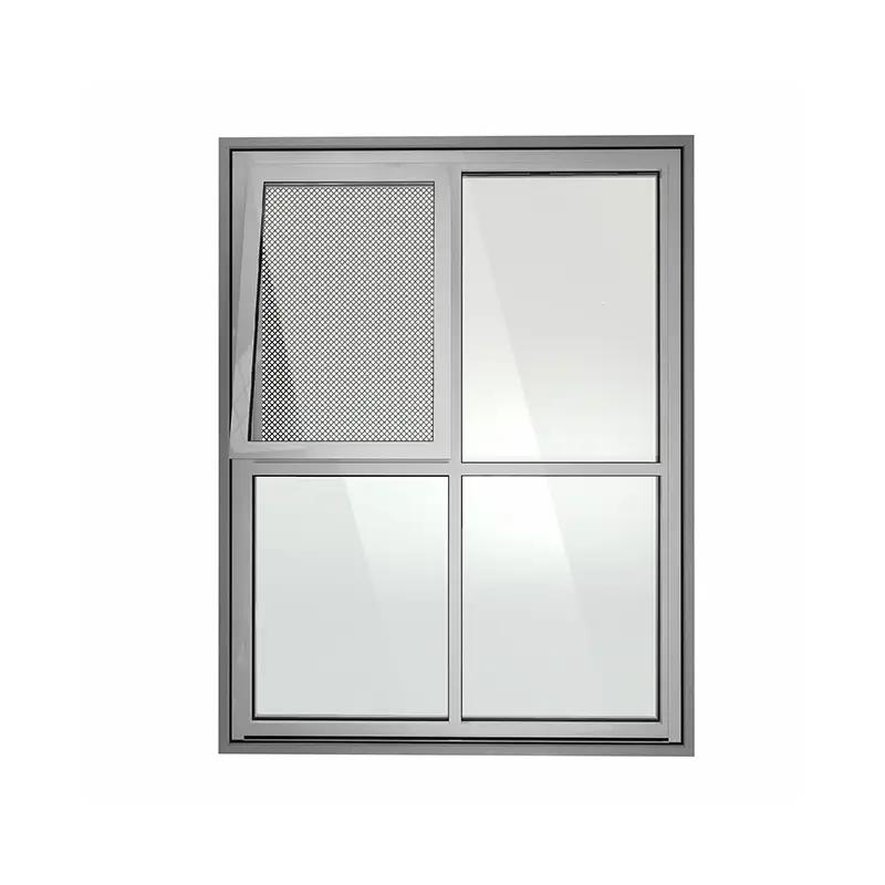 100mm dị elu arụmọrụ azụmaahịa a na-eleta agbakwunyere windo aluminom window