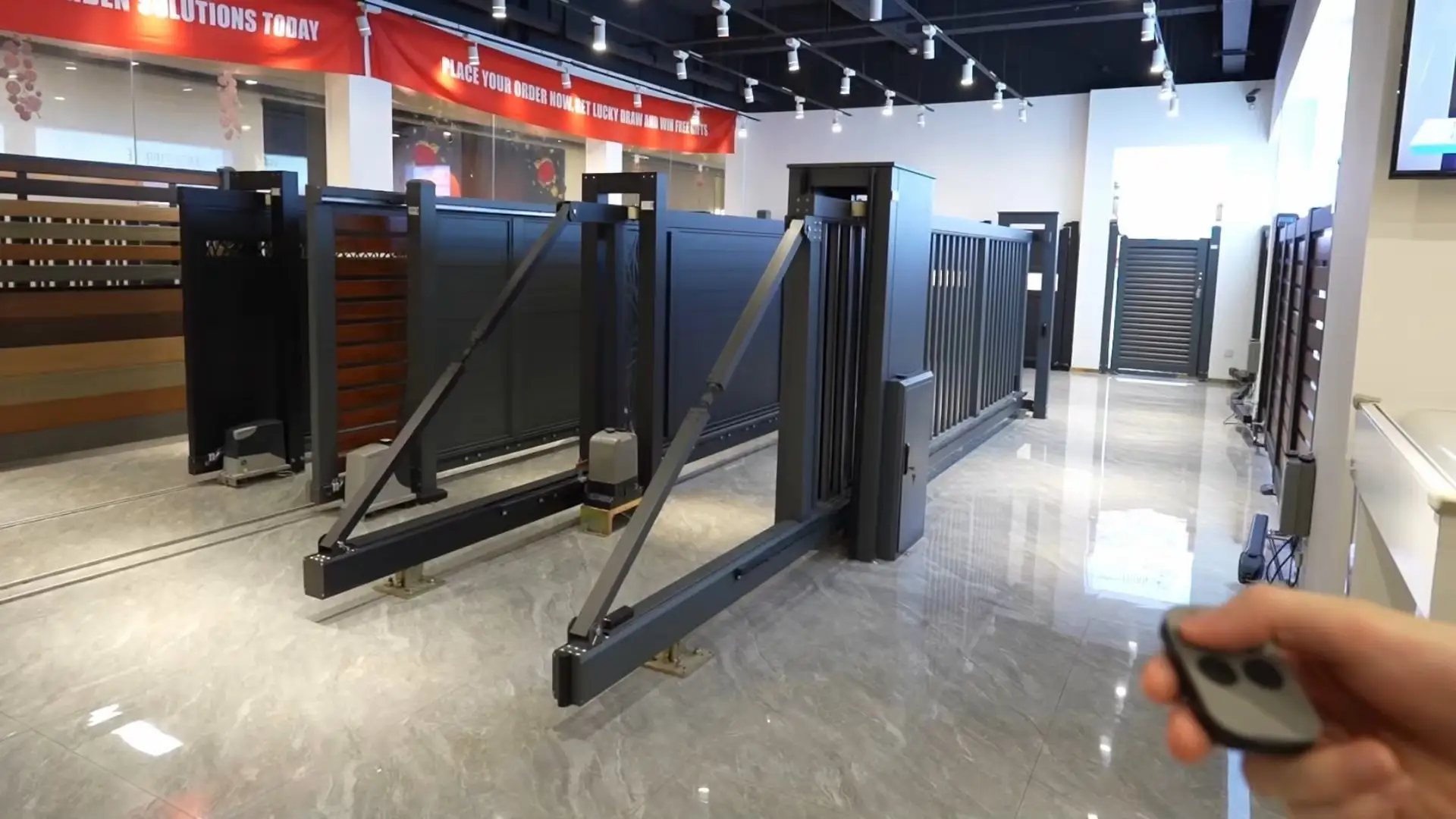 Easy Set fashion Aluminum Art Courtyard Cantilever Sliding Gate for Courtyard 1