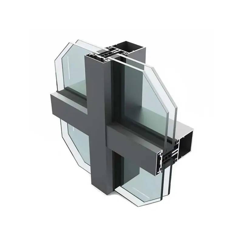 Aluminium glasi pazia ukuta